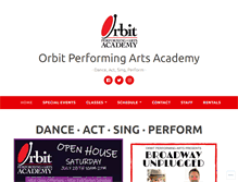 Tablet Screenshot of orbitperformingarts.com